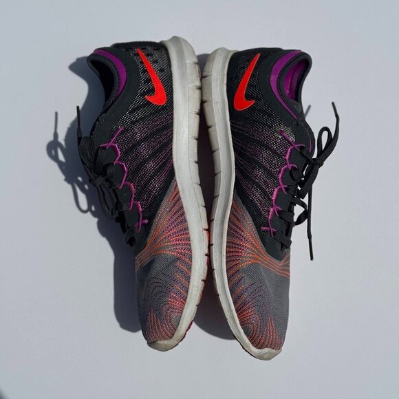 Nike Sneaker Women's Size 8 Pink Black Multicolor Fitsole Training Flex Adapt - Picture 4 of 10